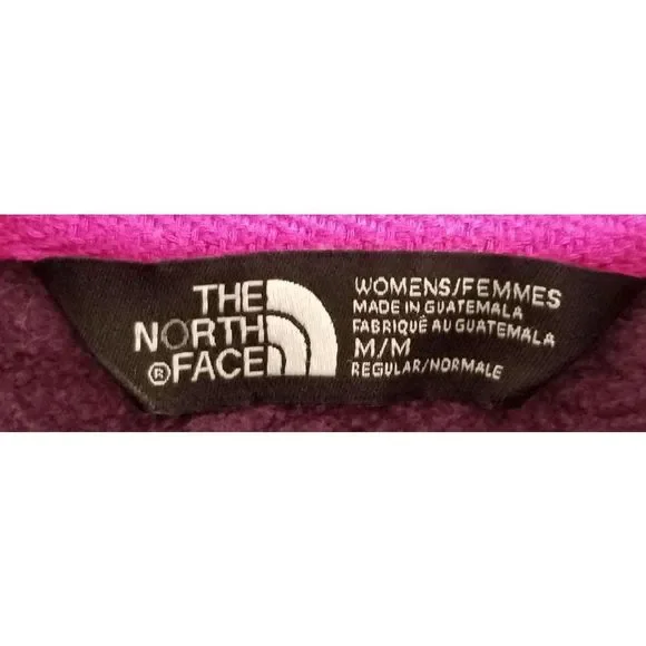 The North Face Women's Avalon Half Dome Waffle Hoodie Amaranth Purple Sz Medium - Picture 4 of 7